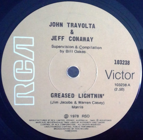 John Travolta : Greased Lightnin' (7", Single)