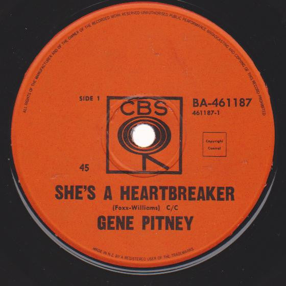 Gene Pitney : She's A Heartbreaker / Conquistador (7")