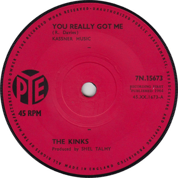 The Kinks : You Really Got Me (7", Sol)