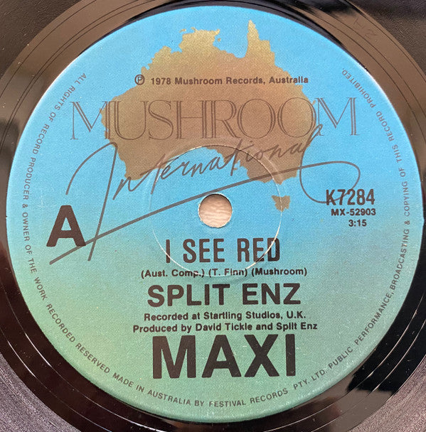 Split Enz : I See Red (7", Maxi)