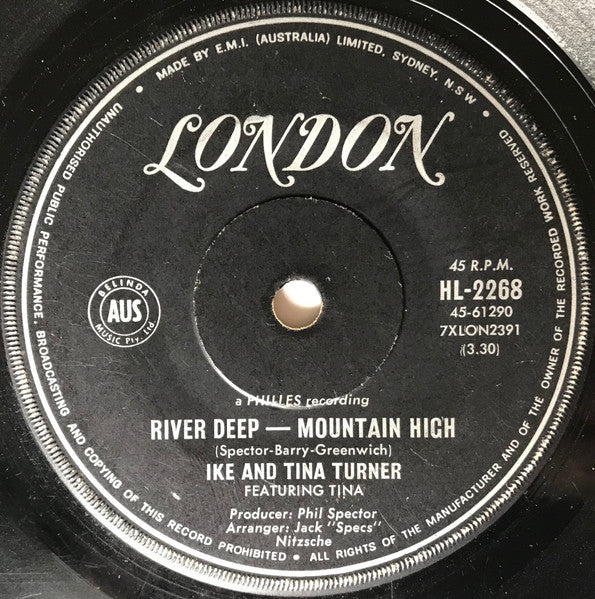 Ike & Tina Turner Featuring Tina* : River Deep - Mountain High (7", Single)
