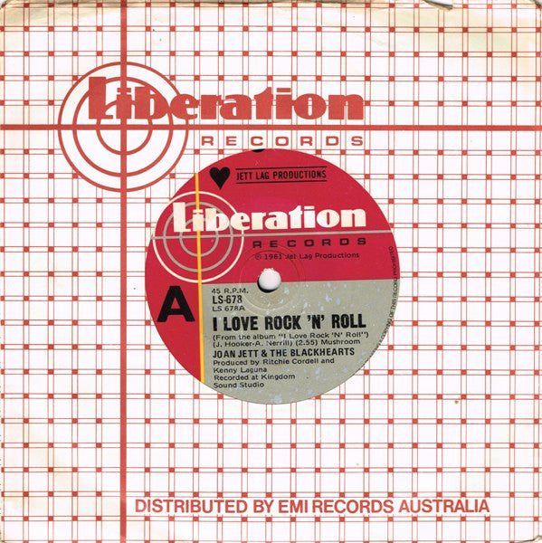 Joan Jett & The Blackhearts : I Love Rock 'N' Roll (7", Single)