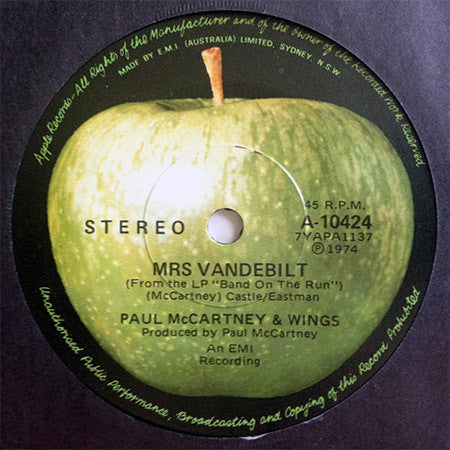 Wings (2) : Mrs. Vandebilt (7", Single)
