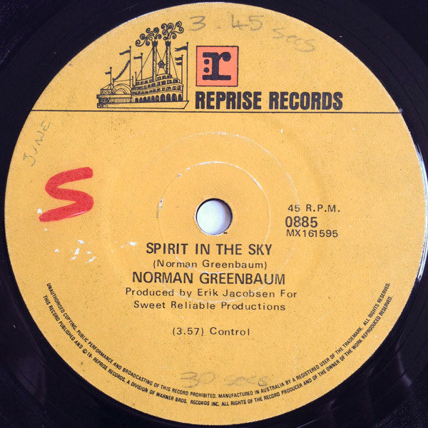 Norman Greenbaum : Spirit In The Sky (7", Single)