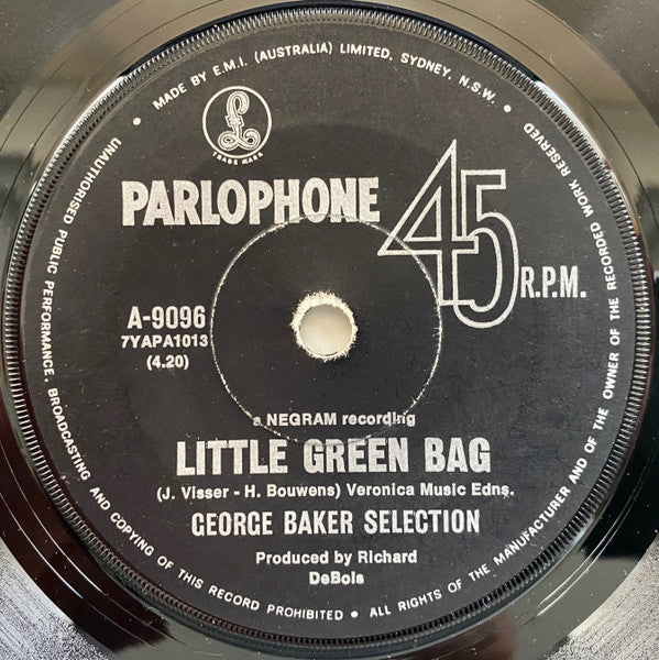 George Baker Selection : Little Green Bag (7", Single)