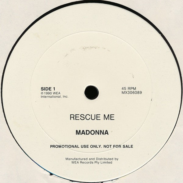 Madonna : Rescue Me (12", Promo)