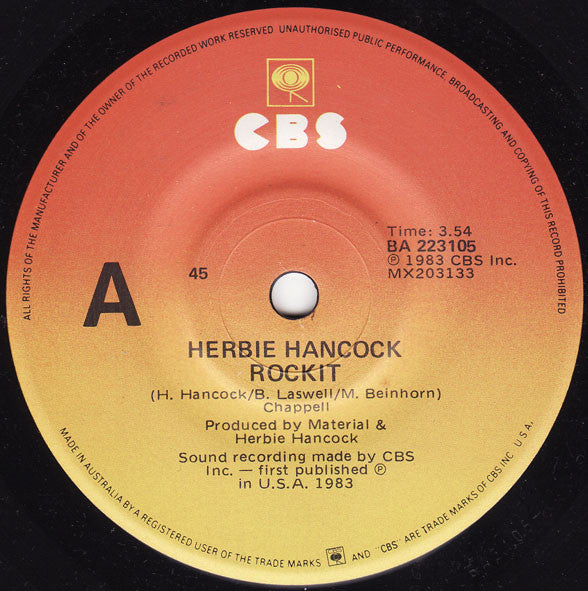 Herbie Hancock : Rockit (7")