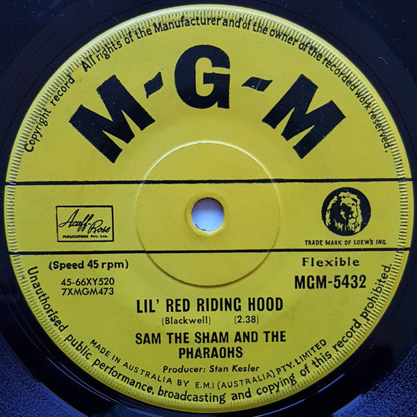 Sam The Sham & The Pharaohs : Lil' Red Riding Hood (7", Single)
