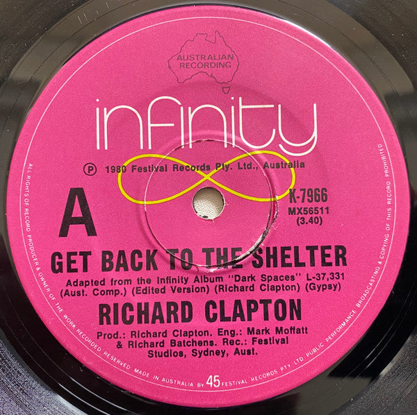 Richard Clapton : Get Back To The Shelter (7", Single)