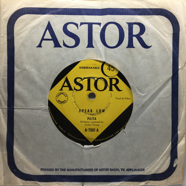 Pilita : Speak Low (7", Single)