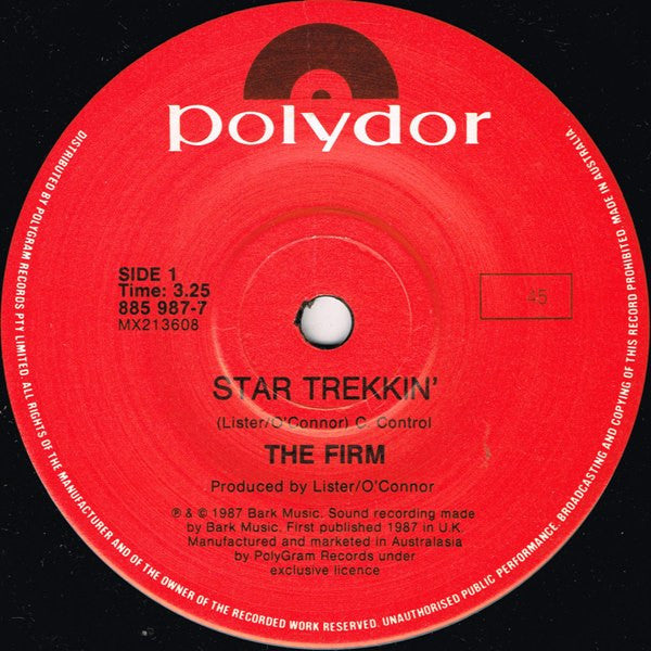 The Firm : Star Trekkin' (7")