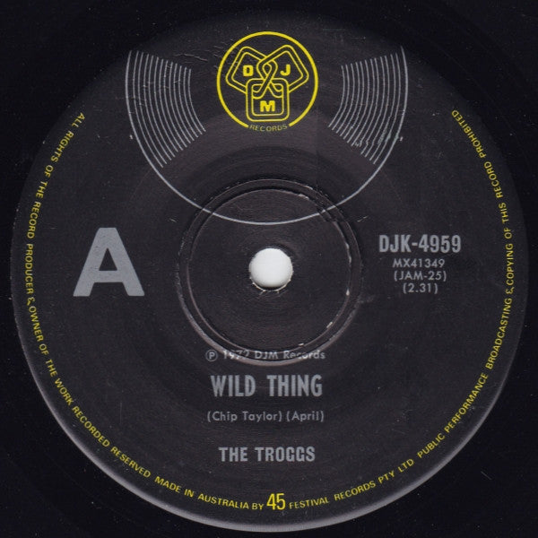 The Troggs : Wild Thing (7", Single)