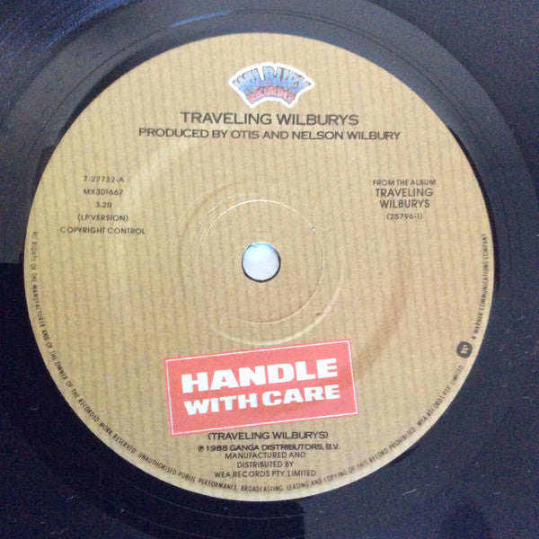 Traveling Wilburys : Handle With Care (7", Single)