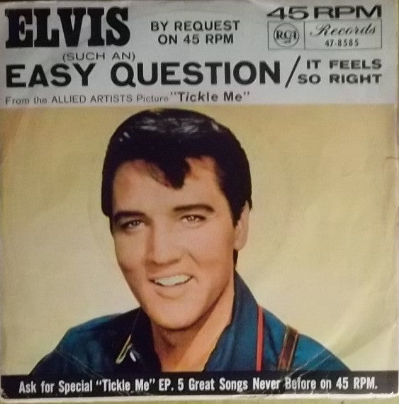 Elvis Presley : (Such An) Easy Question (7", Single)