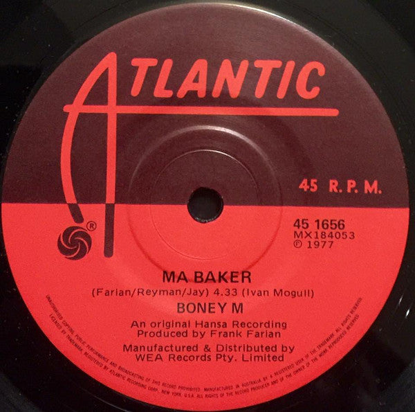 Boney M. : Ma Baker (7", Single)