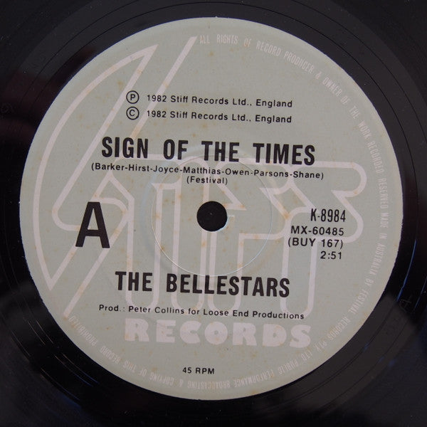 The Bellestars* : Sign Of The Times (7", Single)