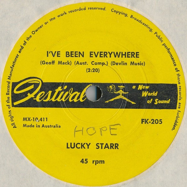 Lucky Starr : I've Been Everywhere (7", Single)