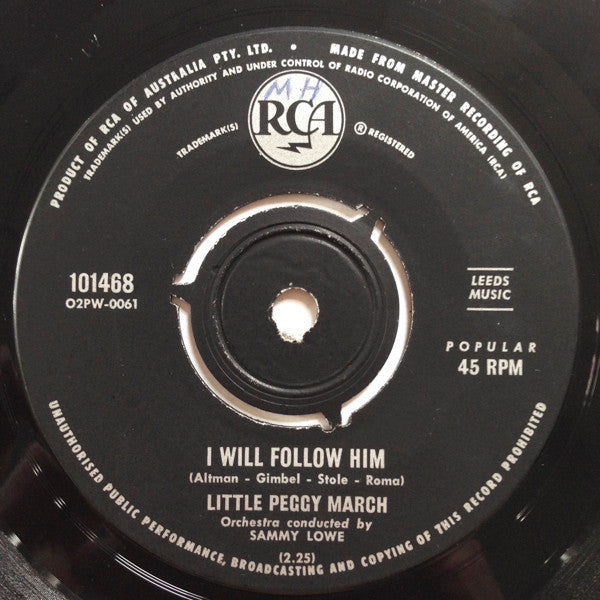 Peggy March : I Will Follow Him (7", Single, 3-P)