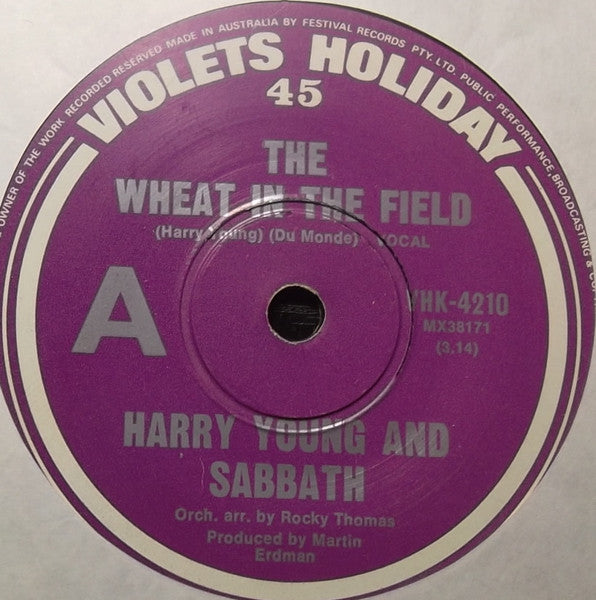 Harry Young And Sabbath : The Wheat In The Field (7", Single)