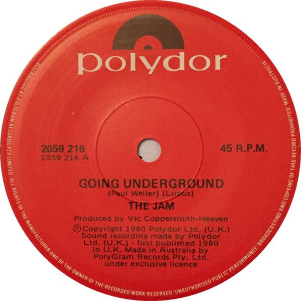 The Jam : Going Underground (7", Single)
