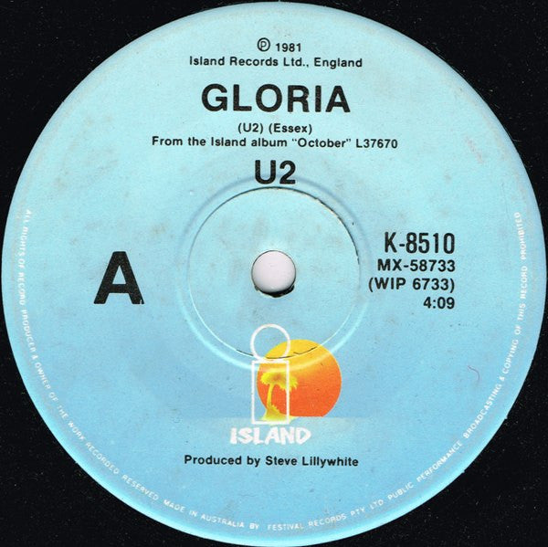U2 : Gloria (7", Single)