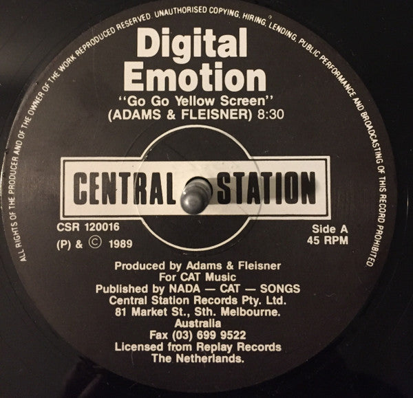 Digital Emotion : Go Go Yellow Screen (12")