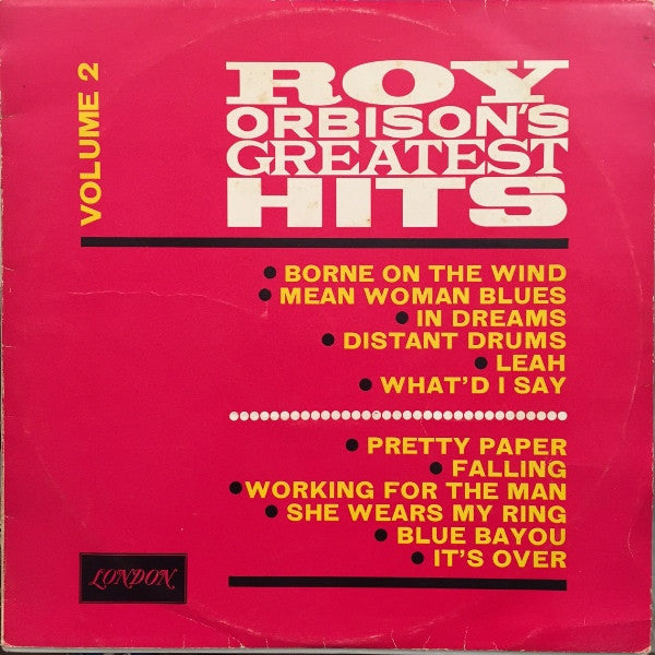 Roy Orbison : Roy Orbison's Greatest Hits Volume 2 (LP, Comp, Mono)