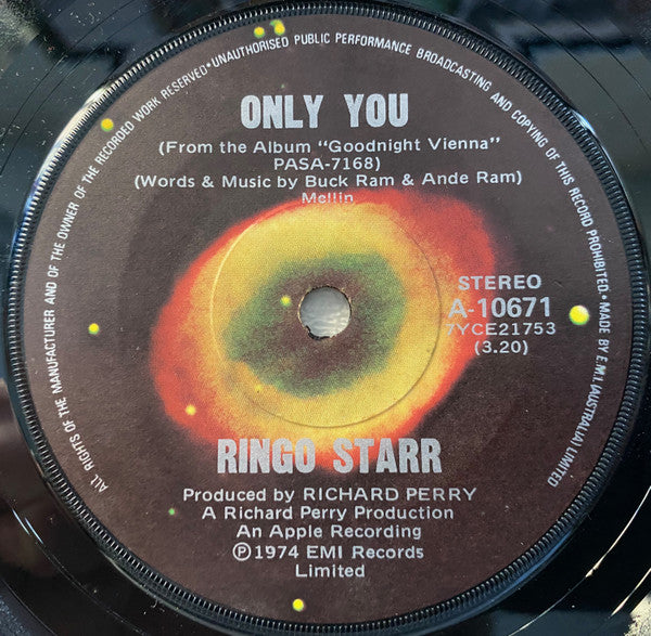 Ringo Starr : Only You (7", Single)