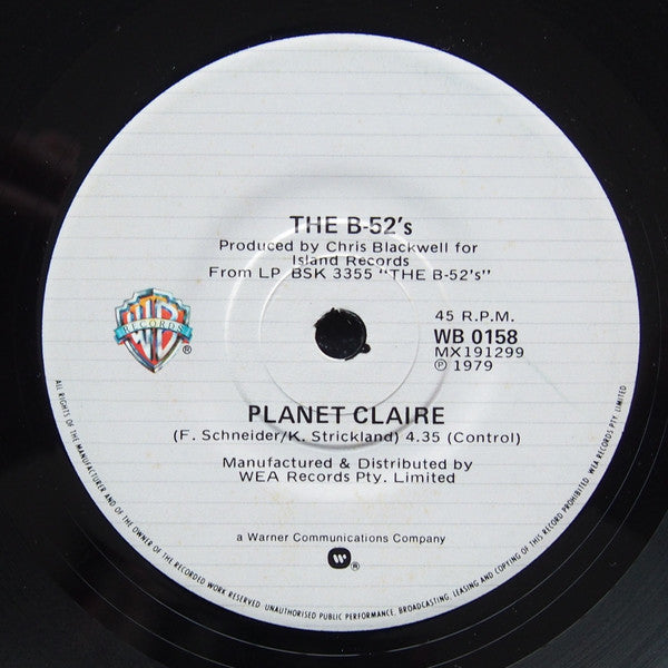 The B-52's : Planet Claire (7", Single)