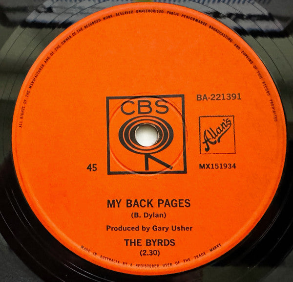 The Byrds : My Back Pages / Renaissance Fair (7", Single)