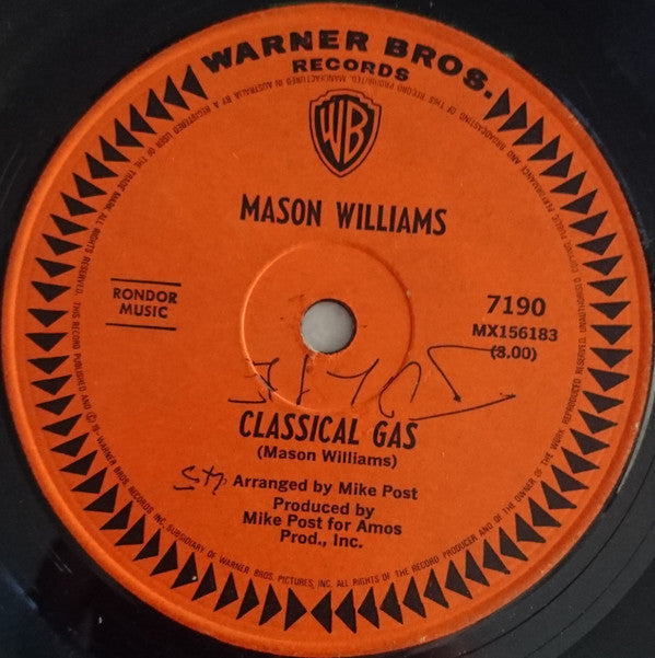 Mason Williams : Classical Gas (7", Single)