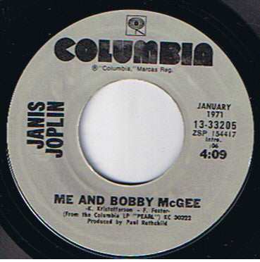 Janis Joplin : Me And Bobby McGee / Get It While You Can (7", Single, RE, Styrene)