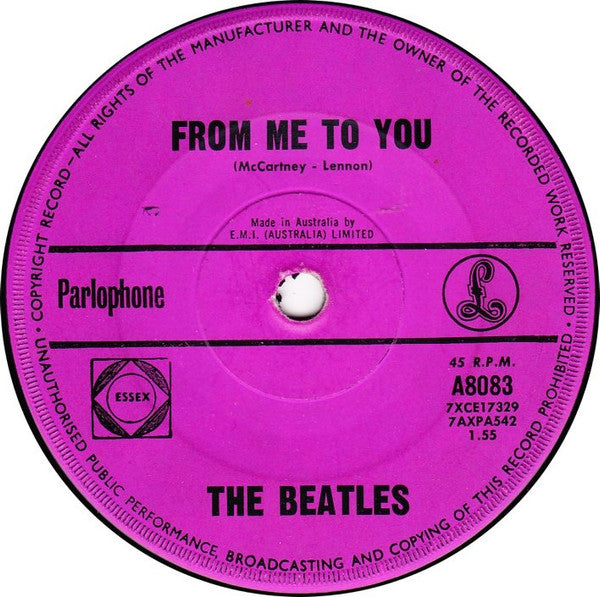 The Beatles : From Me To You (7", Single, Mono, Ess)