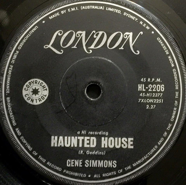 Gene Simmons (2) : Haunted House (7", Single)