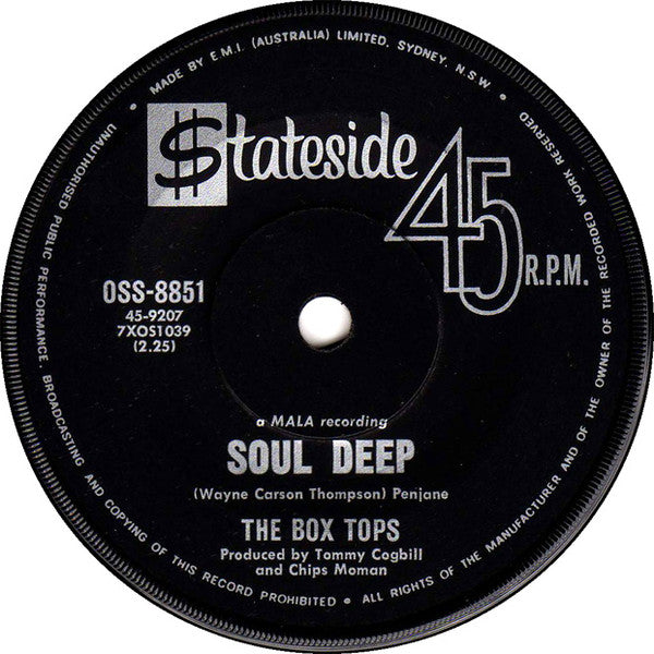 Box Tops : Soul Deep / (The) Happy Song (7", Single)