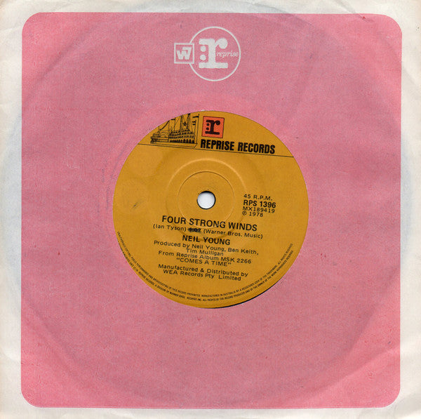 Neil Young : Four Strong Winds (7", Single)