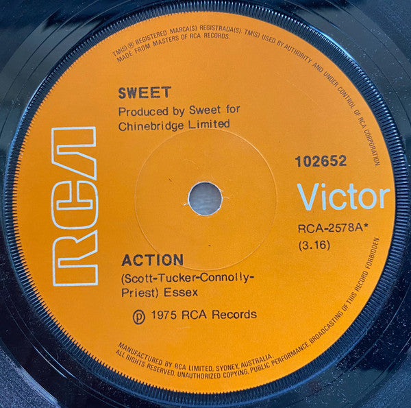 The Sweet : Action (7", Single)