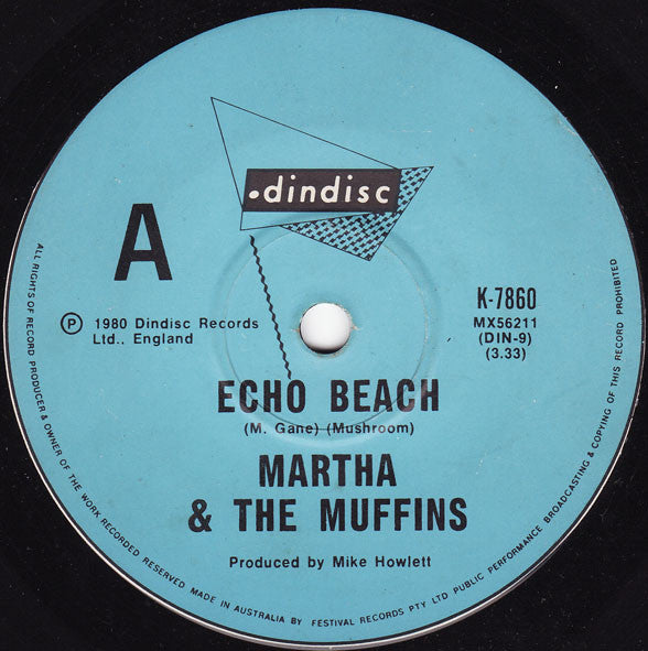 Martha & The Muffins* : Echo Beach (7", Single)