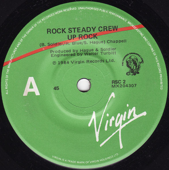 The Rock Steady Crew : Up Rock (7", Single)