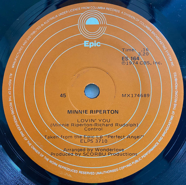 Minnie Riperton : Lovin' You (7", Single)