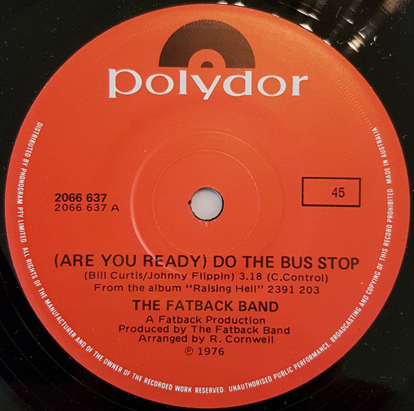 The Fatback Band : (Are You Ready) Do The Bus Stop (7", Single)