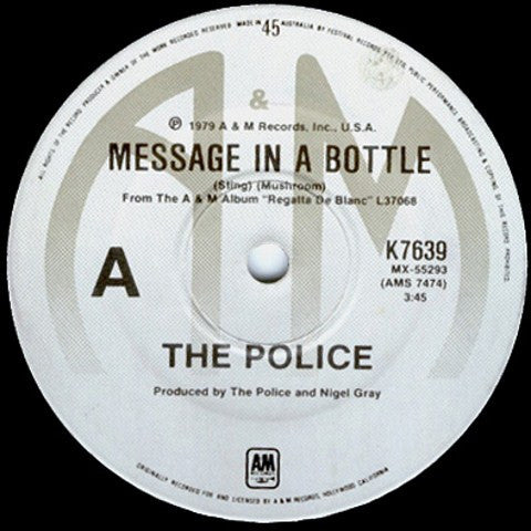 The Police : Message In A Bottle (7", Single)