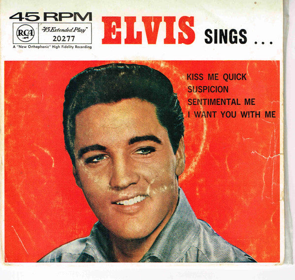 Elvis Presley With The Jordanaires : Kiss Me, Quick (7", EP)