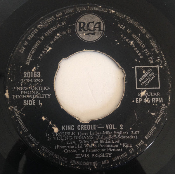 Elvis Presley : King Creole - Vol. 2 (7", EP)