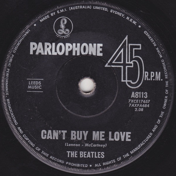 The Beatles : Can't Buy Me Love (7", Single)