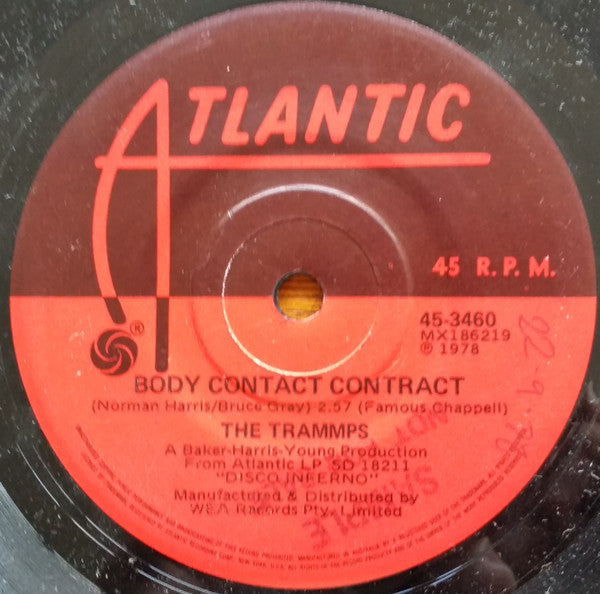 The Trammps : Body Contact Contract / Seasons For Girls (7", Single)