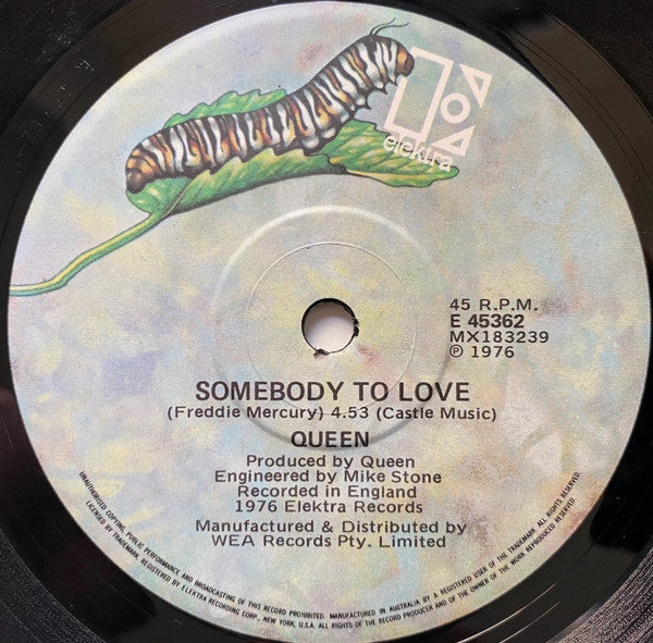 Queen : Somebody To Love (7", Single)
