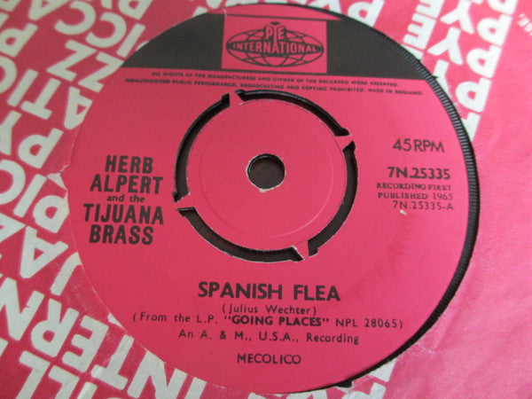 Herb Alpert & The Tijuana Brass : Spanish Flea (7", Single, 4pr)