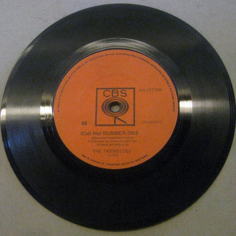 The Tremeloes : (Call Me) Number One (7", Single)