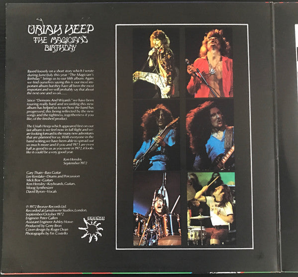 Uriah Heep : The Magician's Birthday (LP, Album, M/Print, Gat)